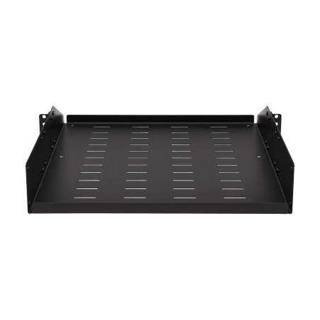 Polica pevná SmartRack 2U, nosnosť 45kg, hĺbka 546mm, montáž univerzálna, odvetrávaná