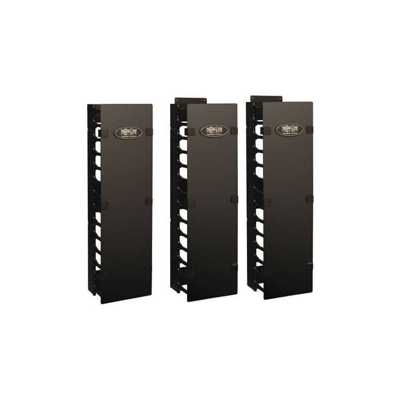 Káblový manažér vertikálny SmartRack 6 (15.24cm), káblový kanál s výrezmi pre káble a krytom