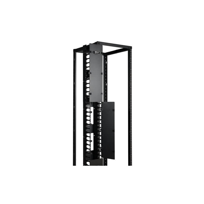 Káblový manažér vertikálny SmartRack 6 (15.24cm), káblový kanál s výrezmi pre káble a krytom