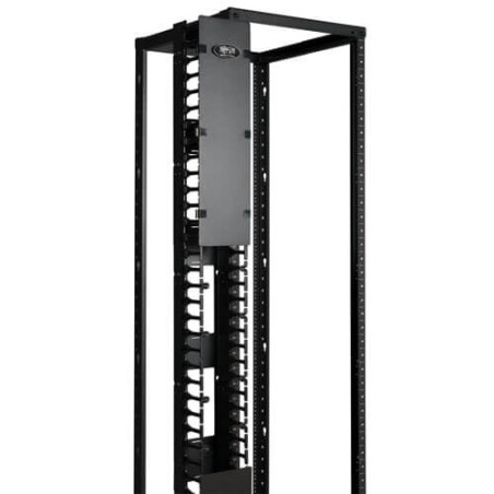 Káblový manažér vertikálny SmartRack 6 (15.24cm), káblový kanál s výrezmi pre káble a krytom