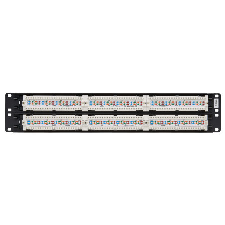 Patch panel pre montáž do racku 2U, 48x Cat6/Cat5 568B, RJ45 Ethernet