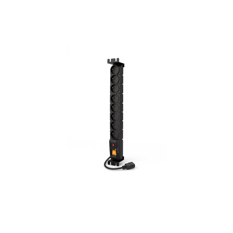 19" napájací panel ACAR S8/3m 8x230V-3m IEC320 C14
