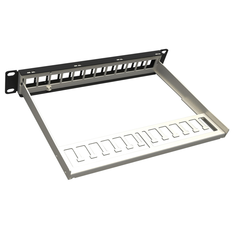 10" Patch pán. Solarix 12port neosadený 1U