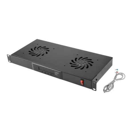 Lanberg 19" 1U rackový ventilačný panel