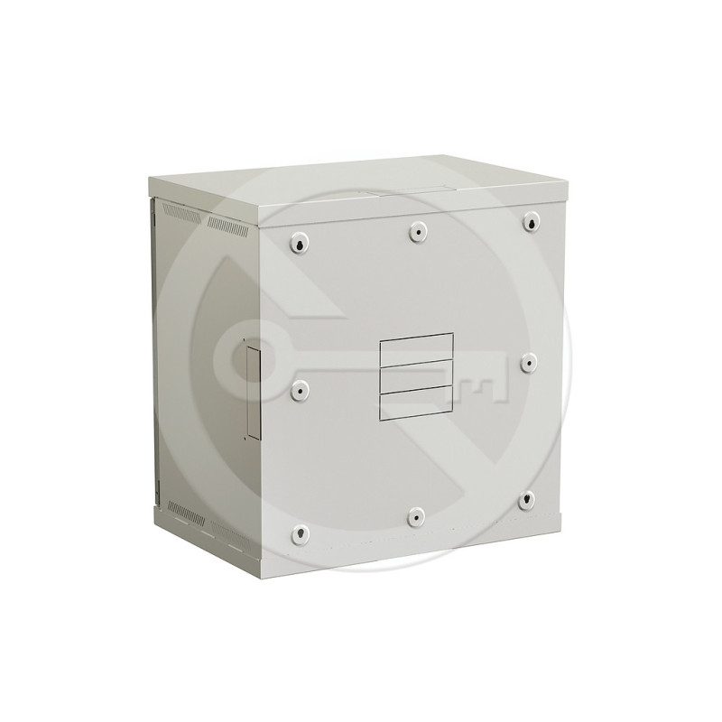 Rozvádzač nástenný SENSA 12U 400mm, dvere plech, RAL 7035, SENSA-12U-64-11-G