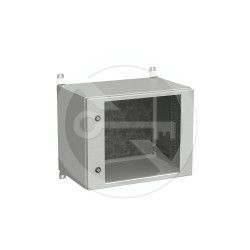 Rozvádzač nástenný vonkajší LC-20 9U 600x400 presklené dvere 2x1bodový zámok LC-20-9U-64-11-G