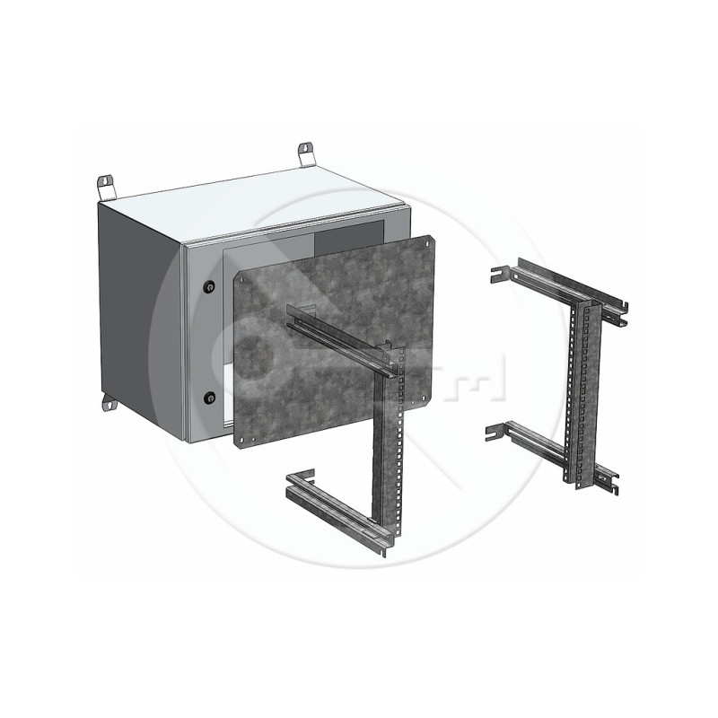 Rozvádzač nástenný vonkajší LC-20 9U 600x400 presklené dvere 2x1bodový zámok LC-20-9U-64-11-G