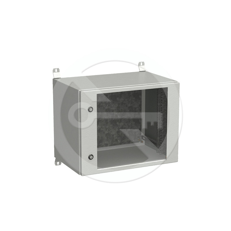 Rozvádzač nástenný vonkajší LC-20 9U 600x400 presklené dvere 2x1bodový zámok LC-20-9U-64-11-G