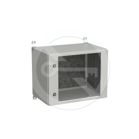 Rozvádzač nástenný vonkajší LC-20 9U 600x400 presklené dvere 2x1bodový zámok LC-20-9U-64-11-G