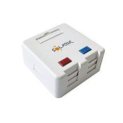 Zásuvka modulárna Solarix pre 2 keystony na omietku biela SXMO-2-0-WH