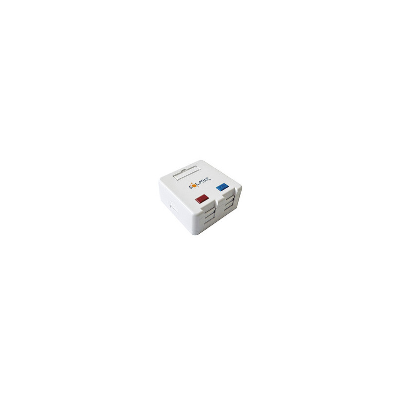 Zásuvka modulárna Solarix pre 2 keystony na omietku biela SXMO-2-0-WH