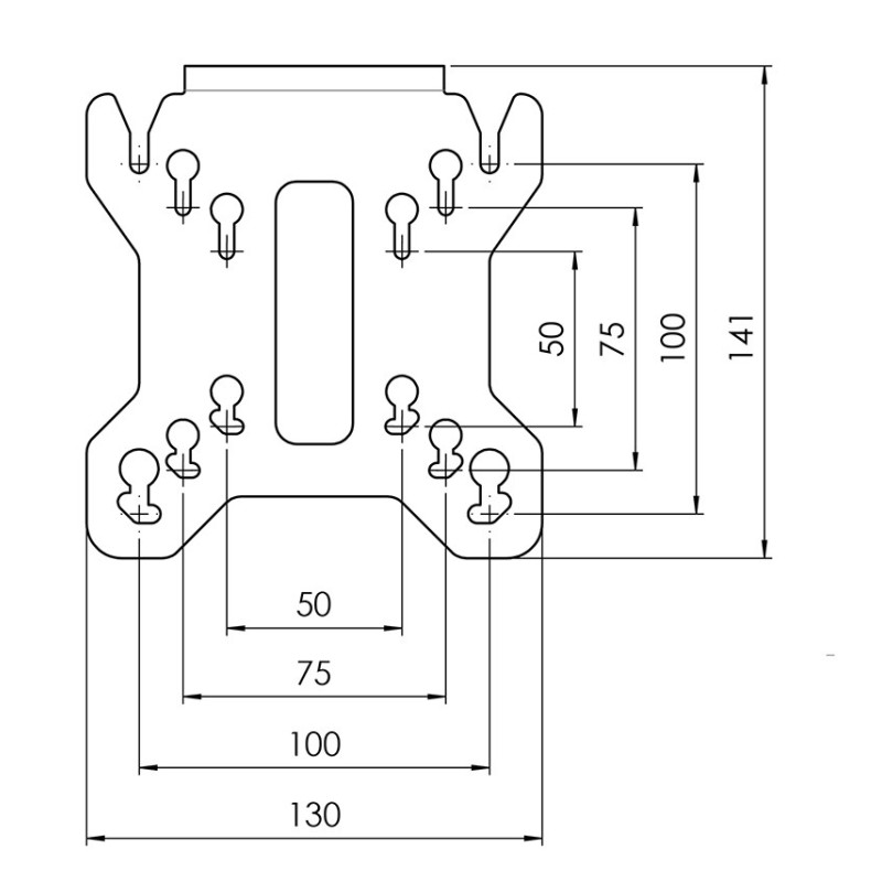 Vogel´s LCD adaptér VESA50/75/100 PFI 3015 - čierny