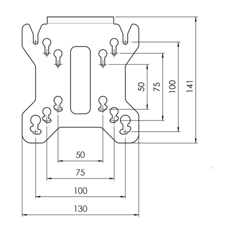 Vogel´s LCD adaptér VESA50/75/100 PFI 3015 - čierny