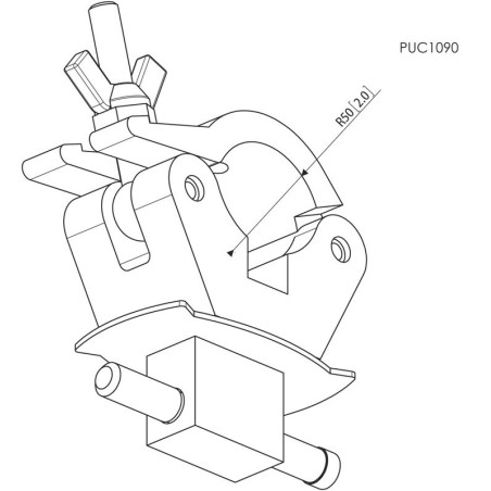 Vogel´s PUC 1090 Úchyt na 51mm tyč, strieborne