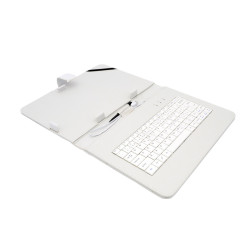AIREN AiTab Leather Case 4 with USB Keyboard 10" WHITE (CZ/ SK/DE/UK/US.. layout)