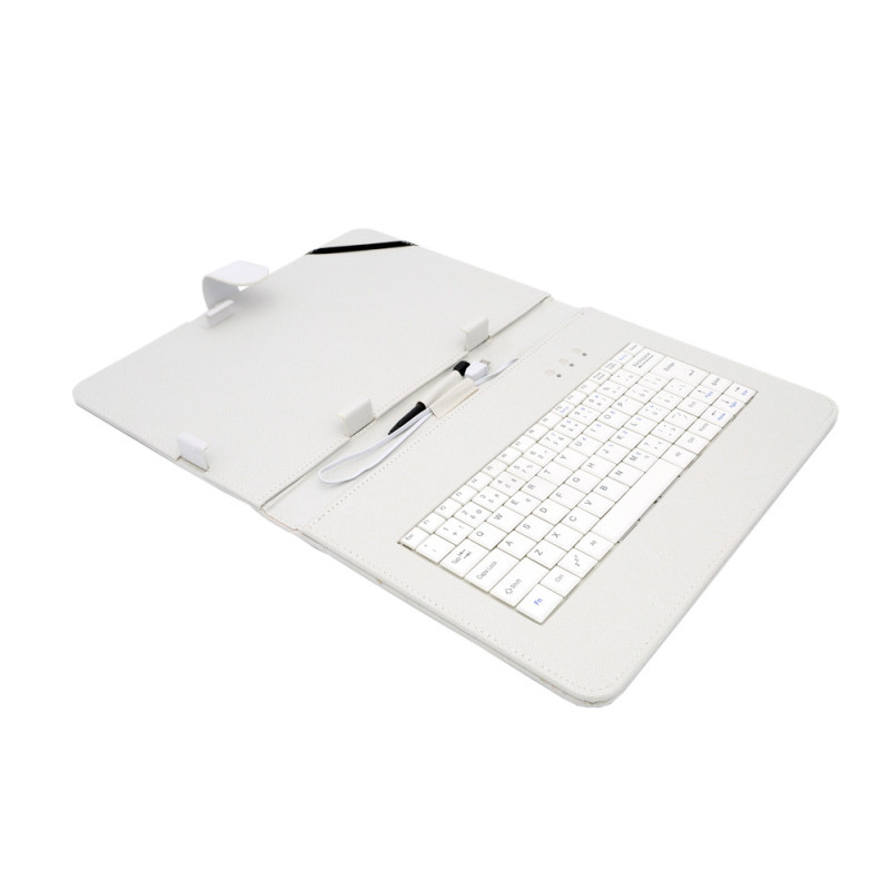 AIREN AiTab Leather Case 4 with USB Keyboard 10" WHITE (CZ/ SK/DE/UK/US.. layout)