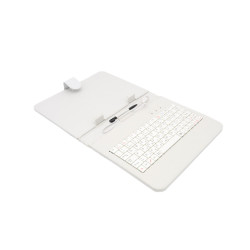 AAIREN AiTab Leather Case 2 with USB Keyboard 8" WHITE (CZ/ SK/SK /DE/UK/US.. layout)