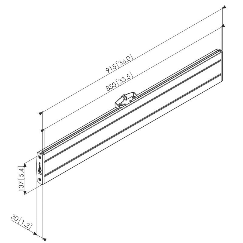 Vogel´s vodor. úchyt Connect-it PFB 3409, 915mm, strieborný