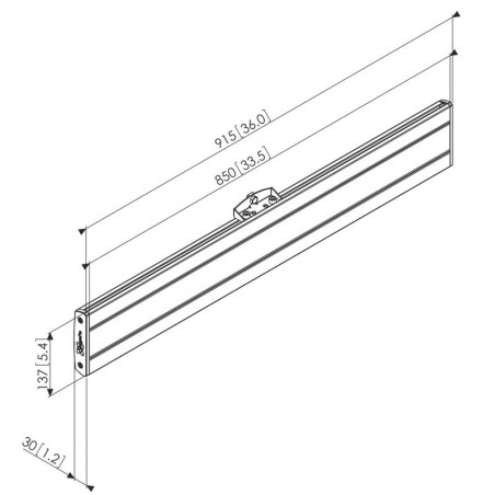 Vogel´s vodor. úchyt Connect-it PFB 3409, 915mm, strieborný