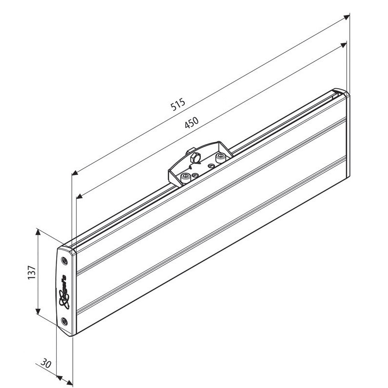 Vogel´s horizontálna časť adaptéra Connect-it PFB 3402, 290mm, strieborná