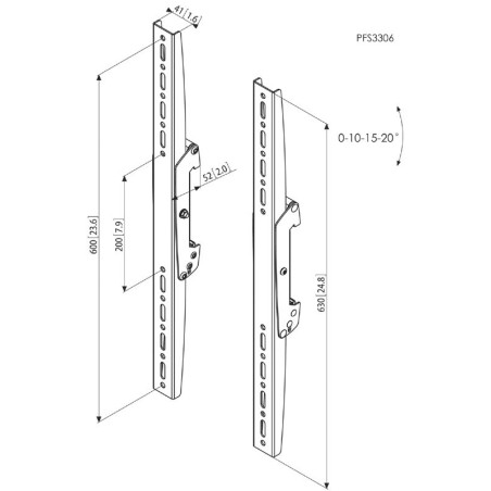 Vogel´s Zvislé ramená Connect-it PFS 3306, 600 mm