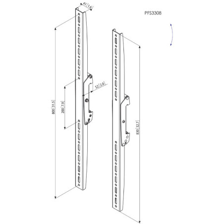 Vogel´s Zvislé ramená Connect-it PFS 3308, 800 mm