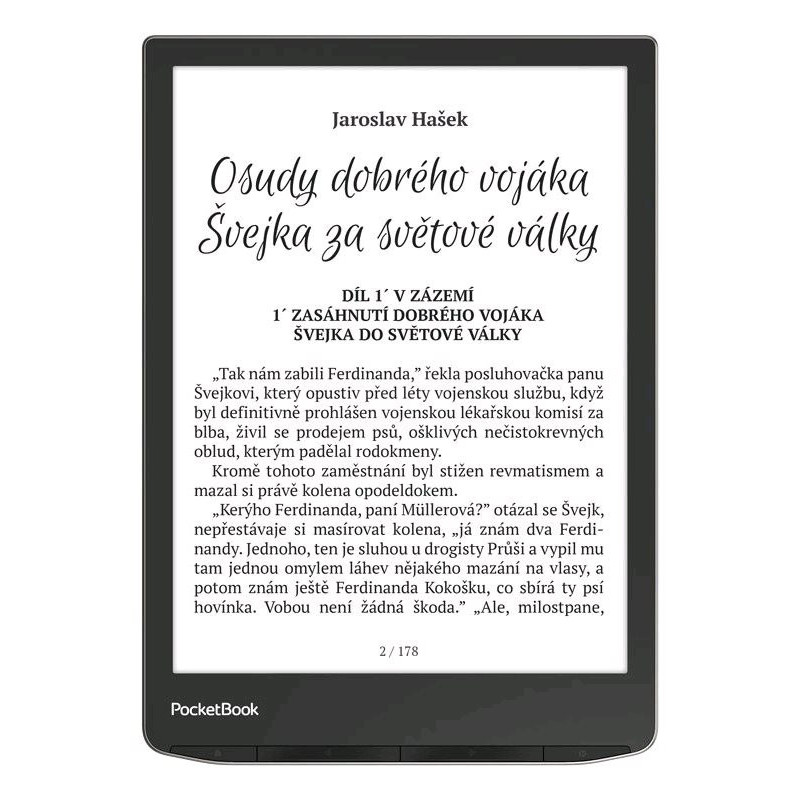 E-book POCKETBOOK 743G InkPad 4 Stardust Silver, strieborný