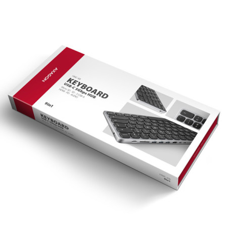 AXAGON HMC-KB-CS, USB 5Gbps hub s CZ/ SK klávesnicou, HDMI 4K/60Hz, 3x USB-A, SD/mSD, audio, PD 100W