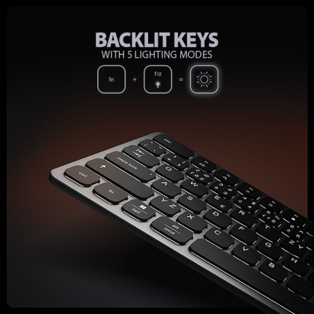 AXAGON HMC-KB-CS, USB 5Gbps hub s CZ/ SK klávesnicou, HDMI 4K/60Hz, 3x USB-A, SD/mSD, audio, PD 100W