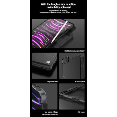 Nillkin Bumper GO Keyboard Case (Backlit Version) iPad Air 10.9 20/Air 4/Air 5/Pro 11 2020/22 Black