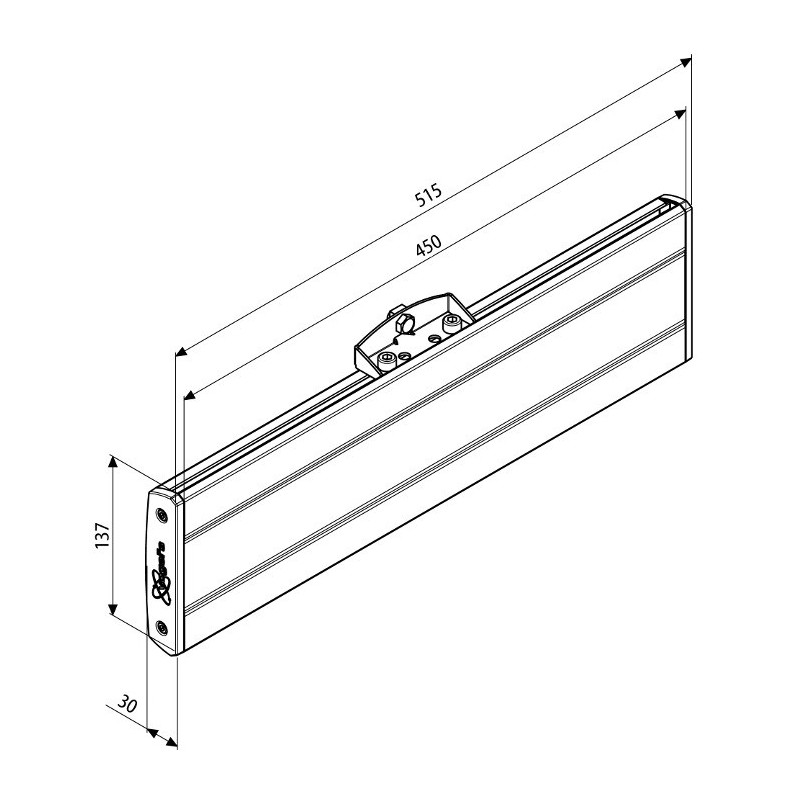 Vogel´s horizontálna časť adaptéra Connect-it PFB 3405B, 515 mm, čierna