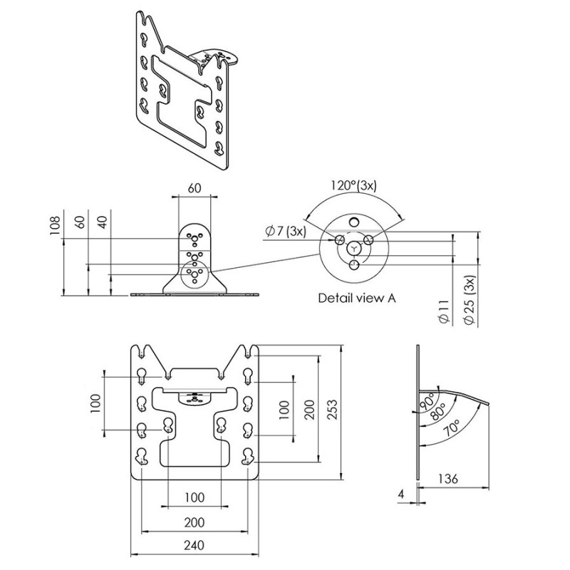 Vogel´s LCD adaptér VESA 200x200 PFI 3045 - čierny