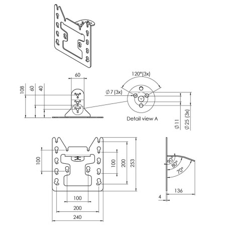 Vogel´s LCD adaptér VESA 200x200 PFI 3045 - čierny