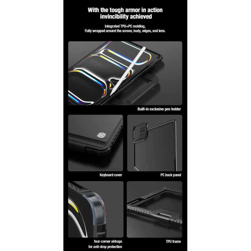 Nillkin Bumper GO Keyboard Case (Backlit Version) pre iPad Pro 13 2024 Black