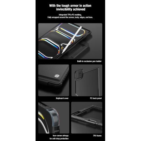 Nillkin Bumper GO Keyboard Case (Backlit Version) pre iPad Pro 13 2024 Black