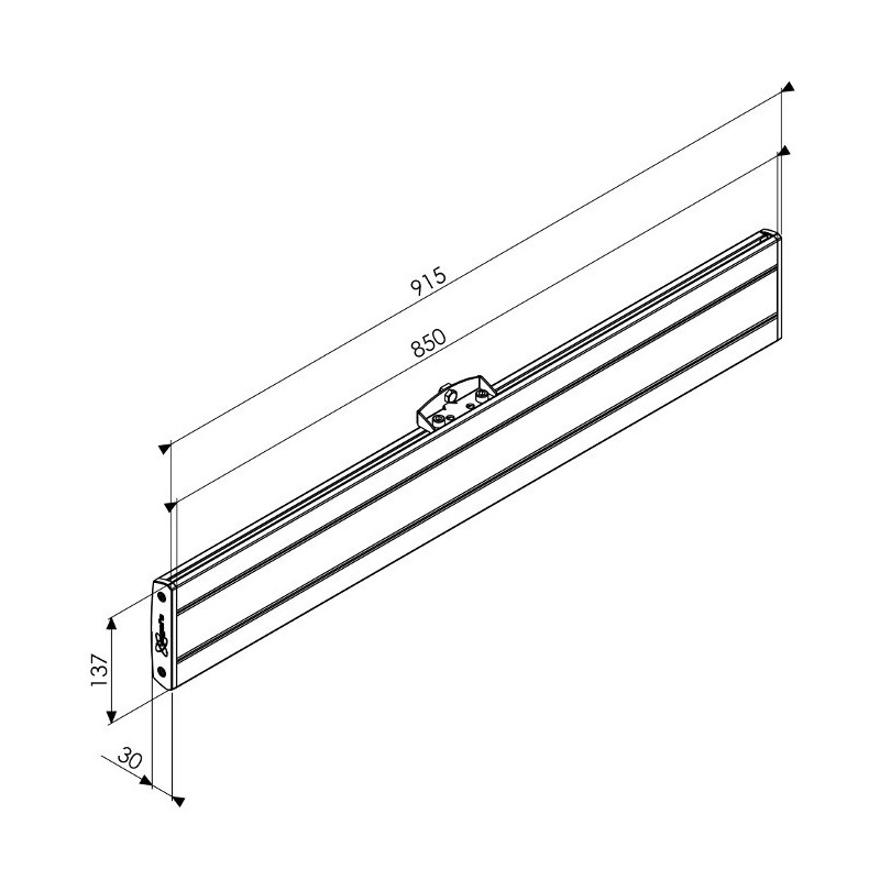 Vogel´s horizontálna časť adaptéra Connect-it PFB 3409B, 915mm, čierna