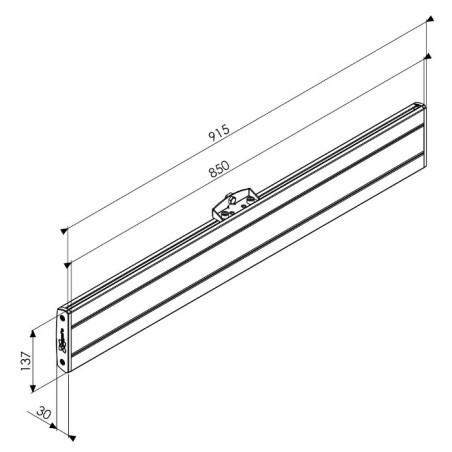 Vogel´s horizontálna časť adaptéra Connect-it PFB 3409B, 915mm, čierna
