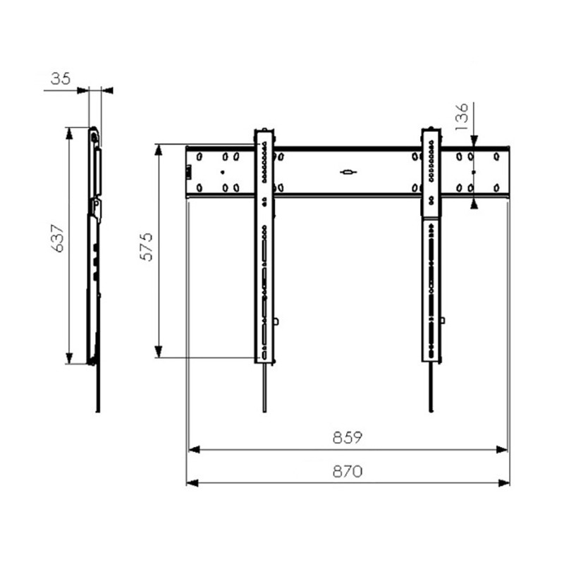 Profesionálny držiak Vogel|s PFW6800, fixný, zámok