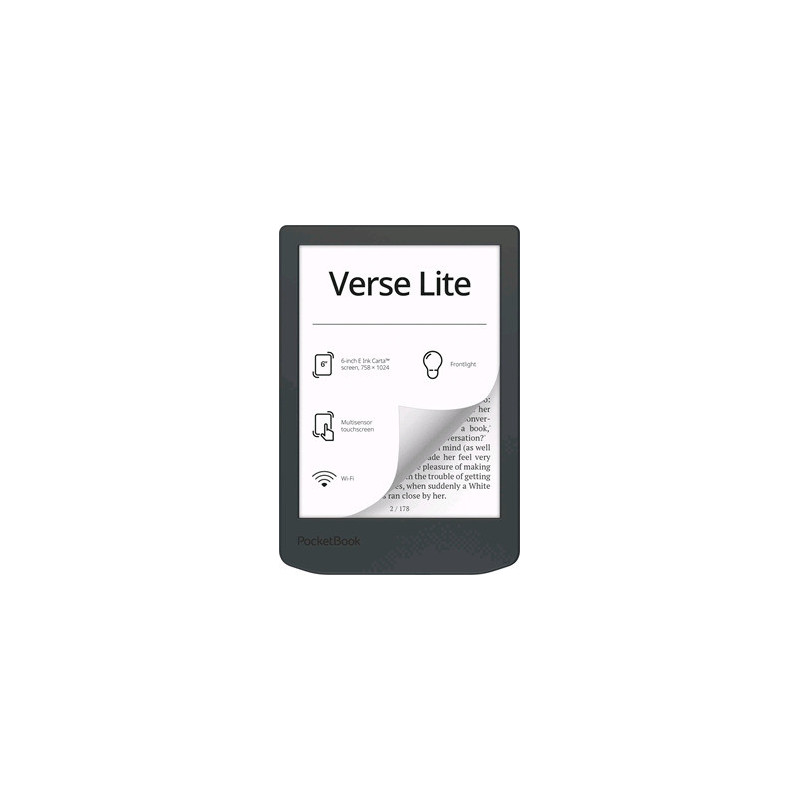 E-book POCKETBOOK 619 Verse Light, Midnight Grey, sivý