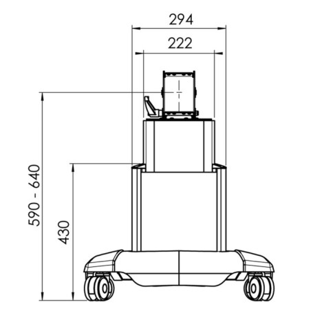 Vogel´s PFT 2515 pojazdný LCD stojan nízky