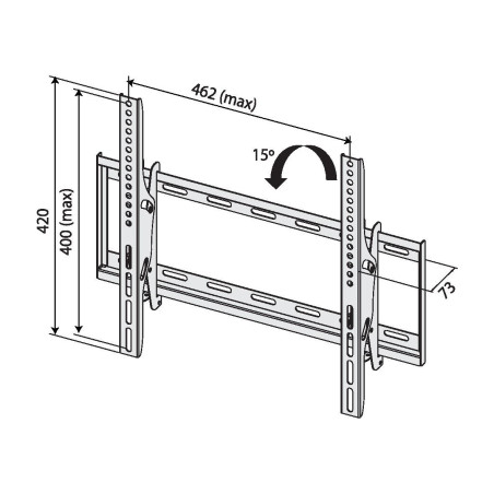 TB TV wall mount TB-451 až 65", 40kg max VESA 400x400