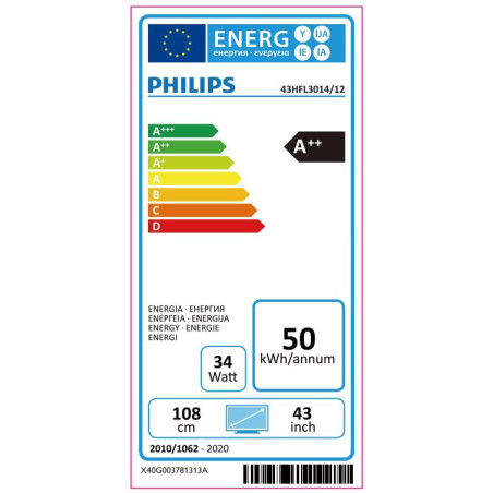43" HTV Philips 43HFL3014 - EasySuite