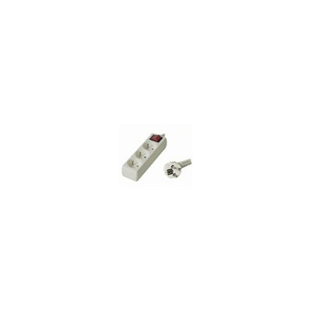 Predlžovací prívod 230V, 2m, 3 zásuvky + vypínač