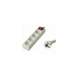 Predlžovací prívod 230V, 5m, 4 zásuvky + vypínač