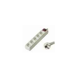 Predlžovací prívod 230V, 5m, 5 zásuviek + vypínač