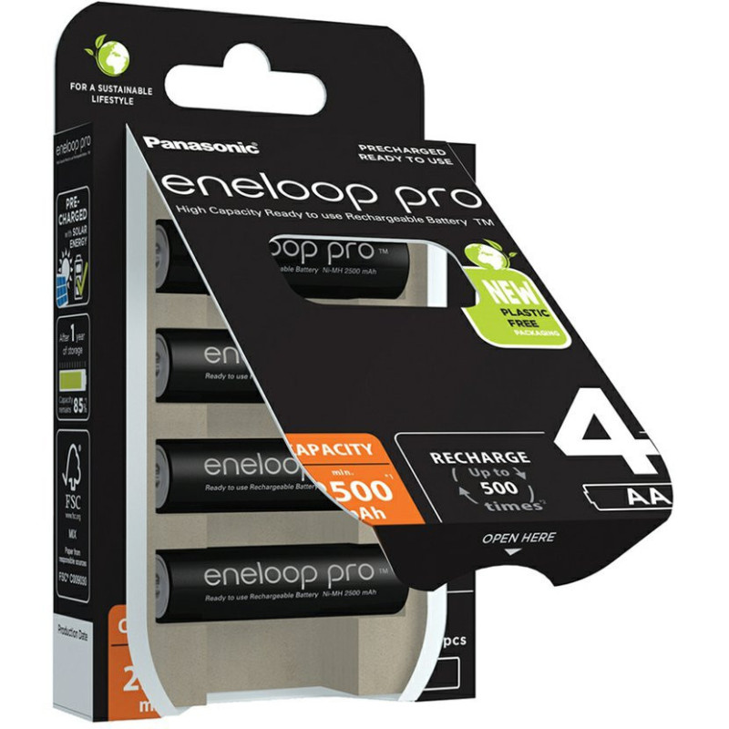 Panasonic Eneloop Pro AA NiMH 1,2 V 2500mAh BL4