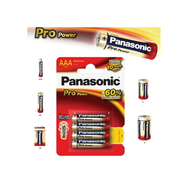 Alkalická batéria AAA Panasonic Pro Power LR03 4ks