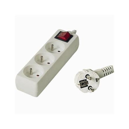 Predlžovací prívod 230V, 10m, 3 zásuvky + vypínač
