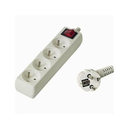 Predlžovací prívod 230V, 7m, 4 zásuvky + vypínač