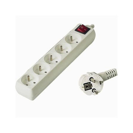 Predlžovací prívod 230V, 7m,5 zásuviek + vypínač